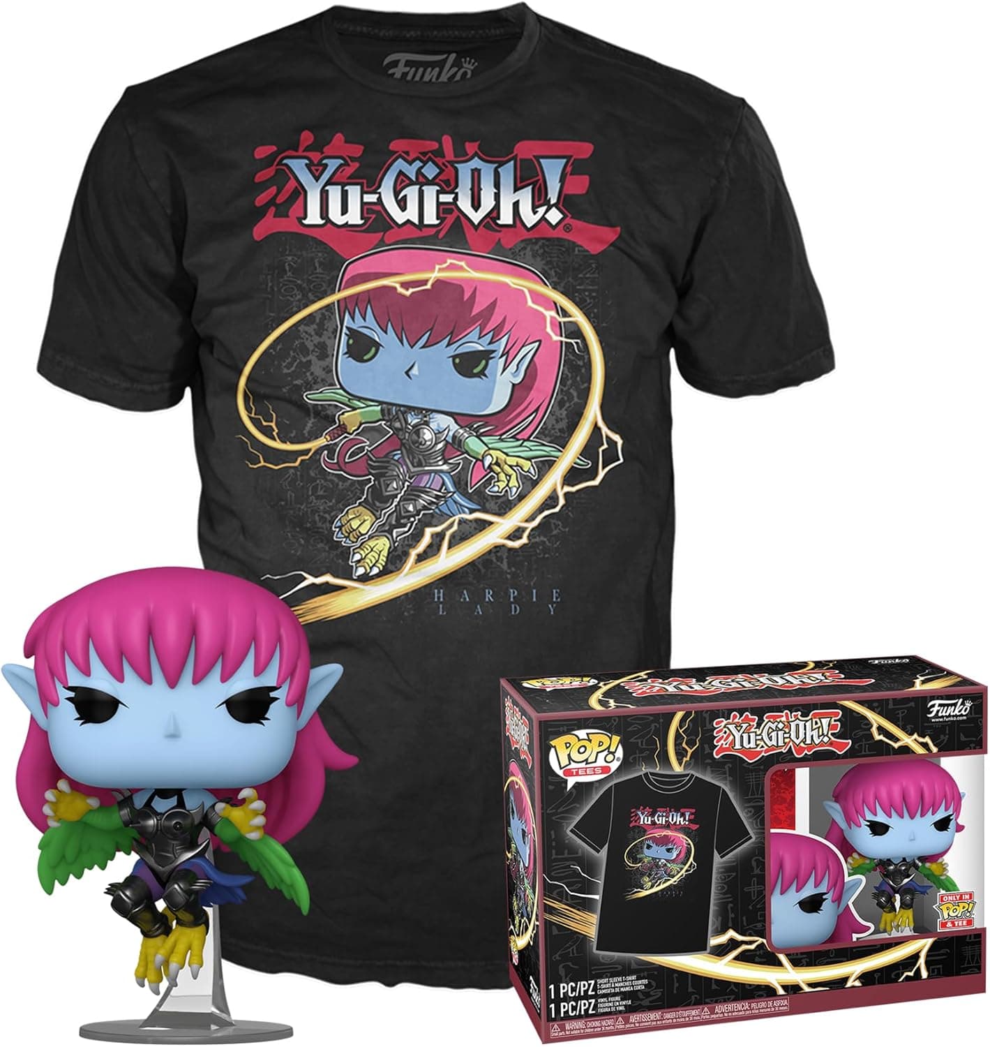 Funko Pop! & tee: YuGiOh - Harpie Lady - Preto - S - Yu-Gi-Oh! - T-shirt, flanela - roupa com figura de vinil colecionável 