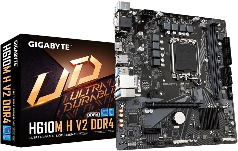 Gigabyte H610M H V2 DDR4 | Motherboard compatível com Intel Core de 14.ª geração e DDR4 até 3200 MHz