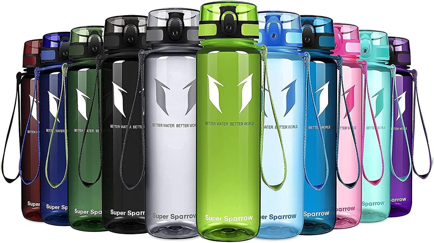 Super Sparrow Garrafa de água desportiva - 350 ml, 500 ml, 750 ml, 1000 ml, sem BPA