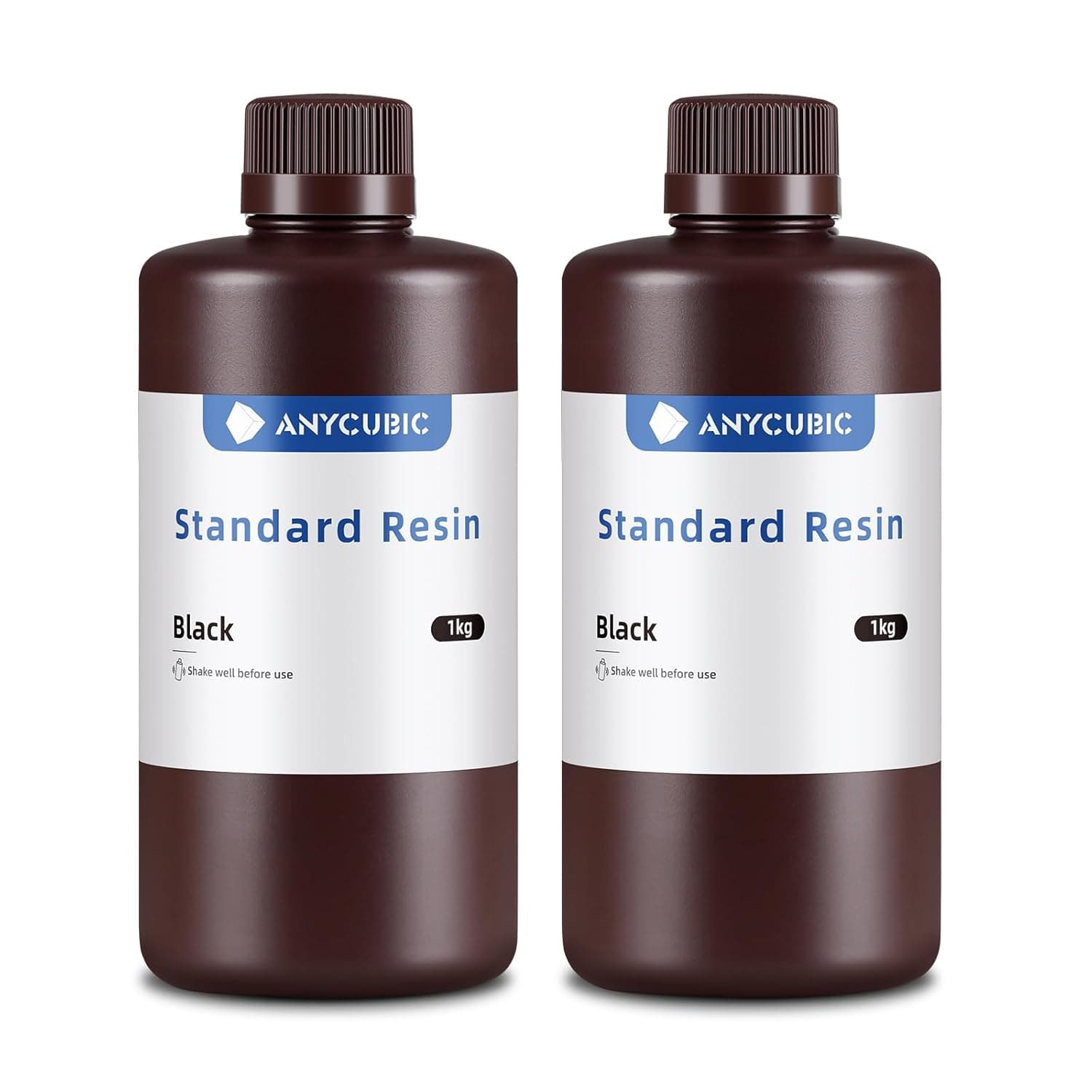 ANYCUBIC Resina de impressora 3D, resina padrão de cura por luz UV de 405 nm com alta precisão e cura rápida e excelente fluidez para impressão LCD 3D (preto, 2000 g)