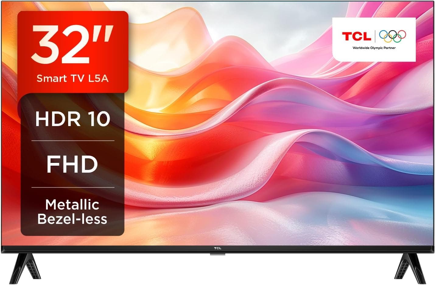 TCL 32L5A Smart TV, HDR, FHD, Direct LED com Android TV, design Bezeless (Kids Care, Dolby Audio, compatível com o assistente do Google)