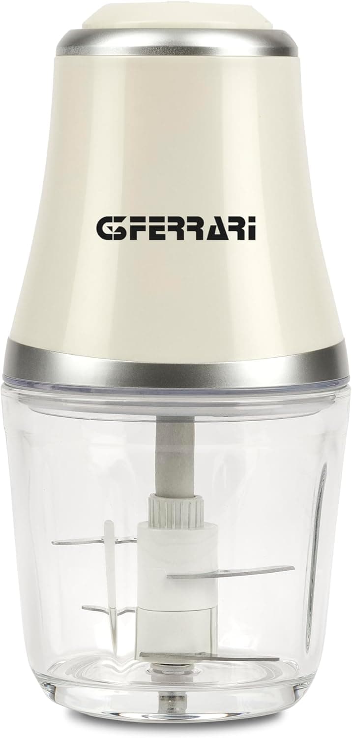 G3 Ferrari G20163 Vetromix Picadora (500 W, 500 ml, copo de vidro, pulso, lâminas de aço inoxidável), cor branca