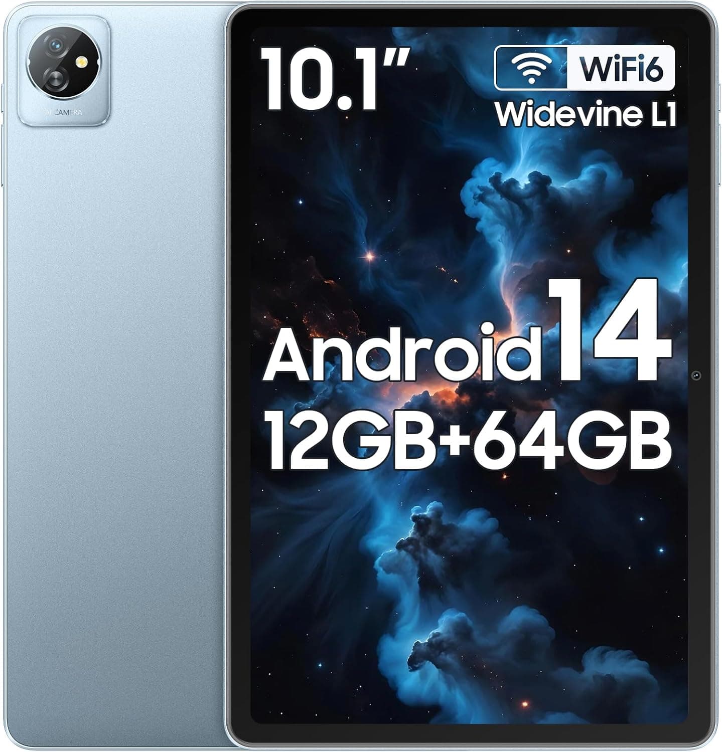Blackview Tab 10 | Tablet Android 14 de 10,1″ com 12 GB RAM, 64 GB armazenamento e bateria de 6580 mAh