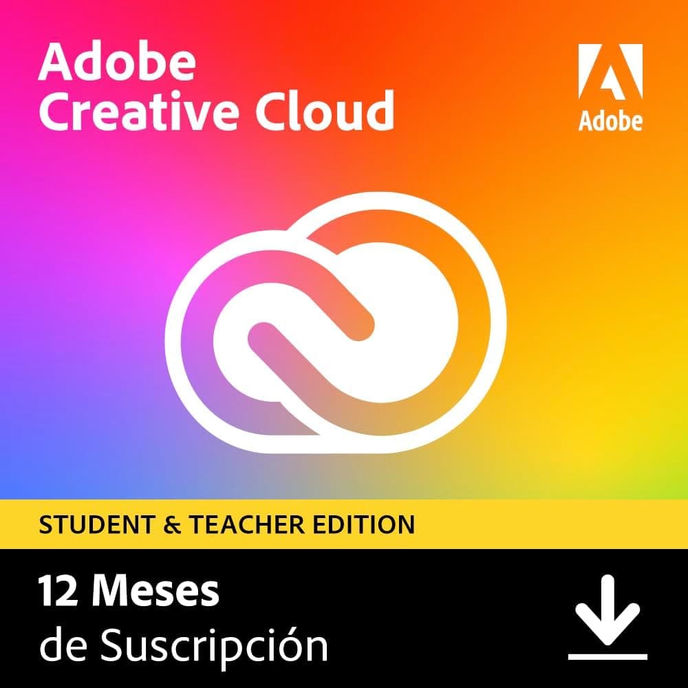 Adobe Creative Cloud | Versão para Estudantes | 1 ano | PC/Mac | Digital Download