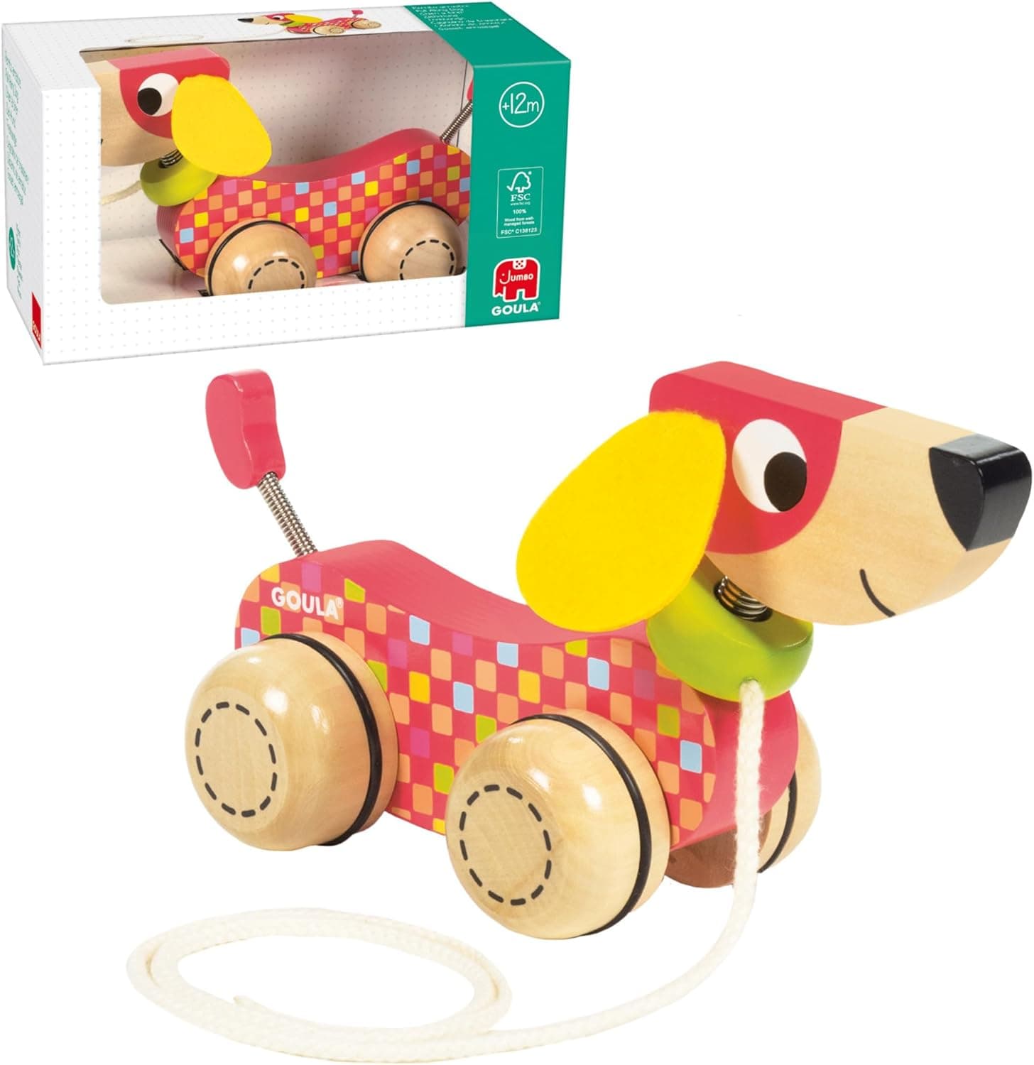 Goula - Cachorrinho arrastar, arraste pré-escolar a partir de 12 meses