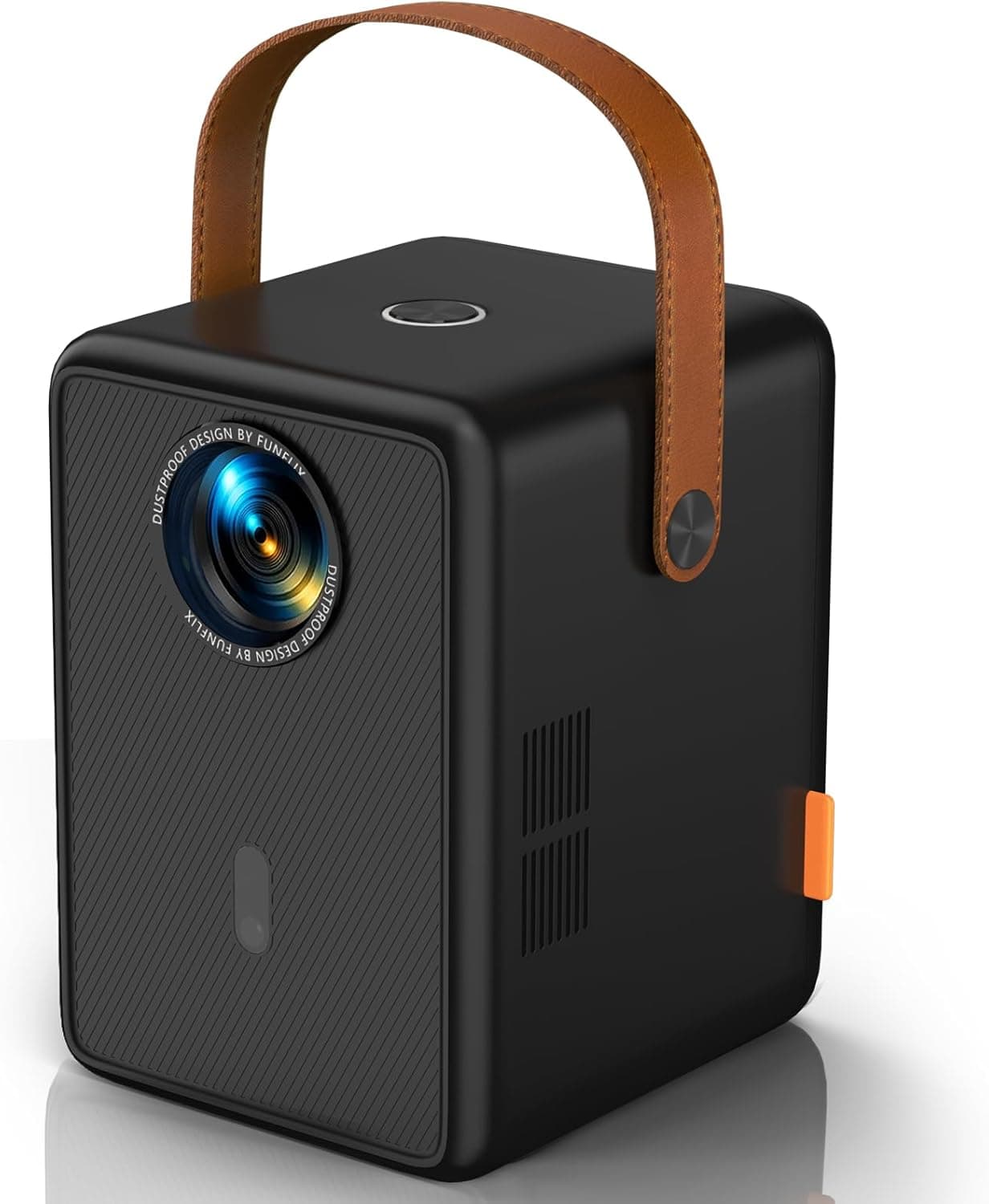Mini projetor portátil: FunFlix G1, suporte de ecrã WiFi Bluetooth, 1080P Full HD suporte, 19000 lúmenes, 50% zoom, correção 4P/4D, cinema em casa de 300" para iOS// Android/PS5/HDMI