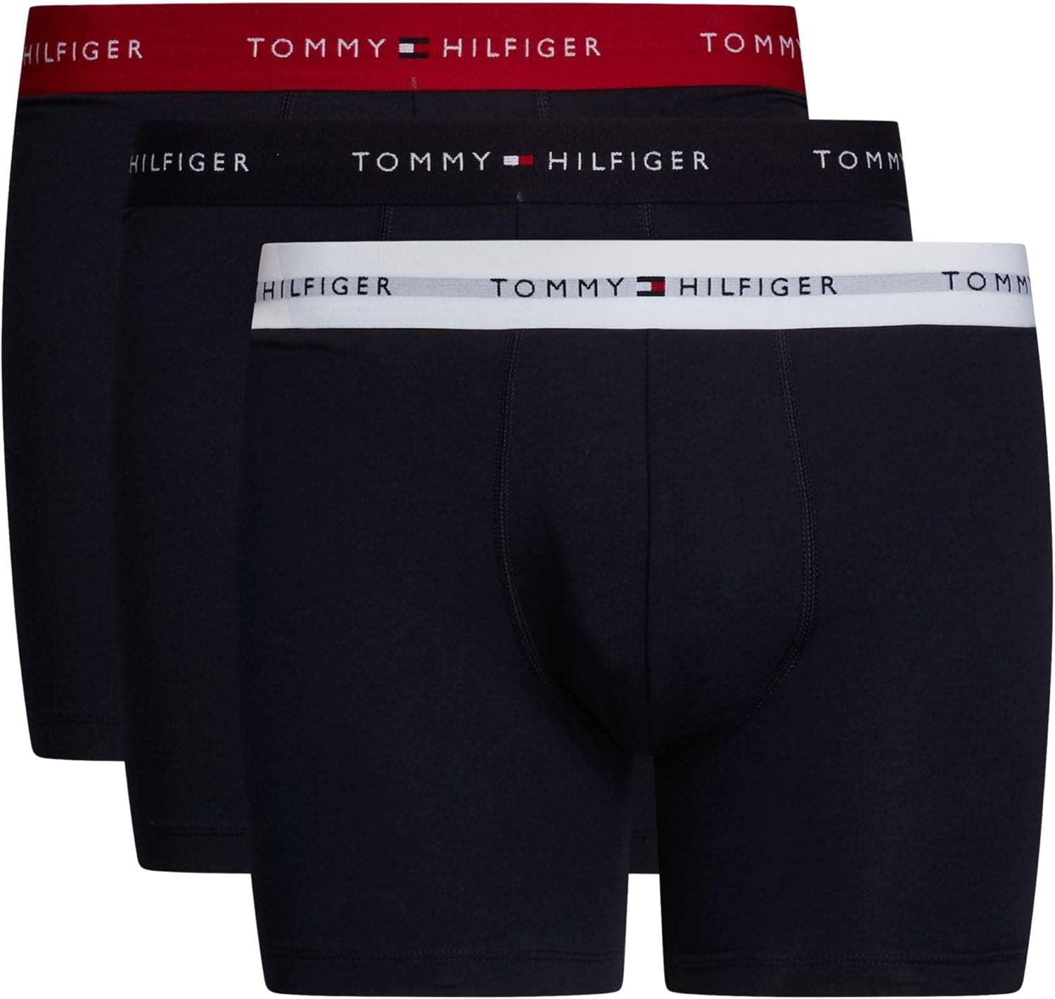Tommy Hilfiger Boxers de algodão para homem, pack de 3