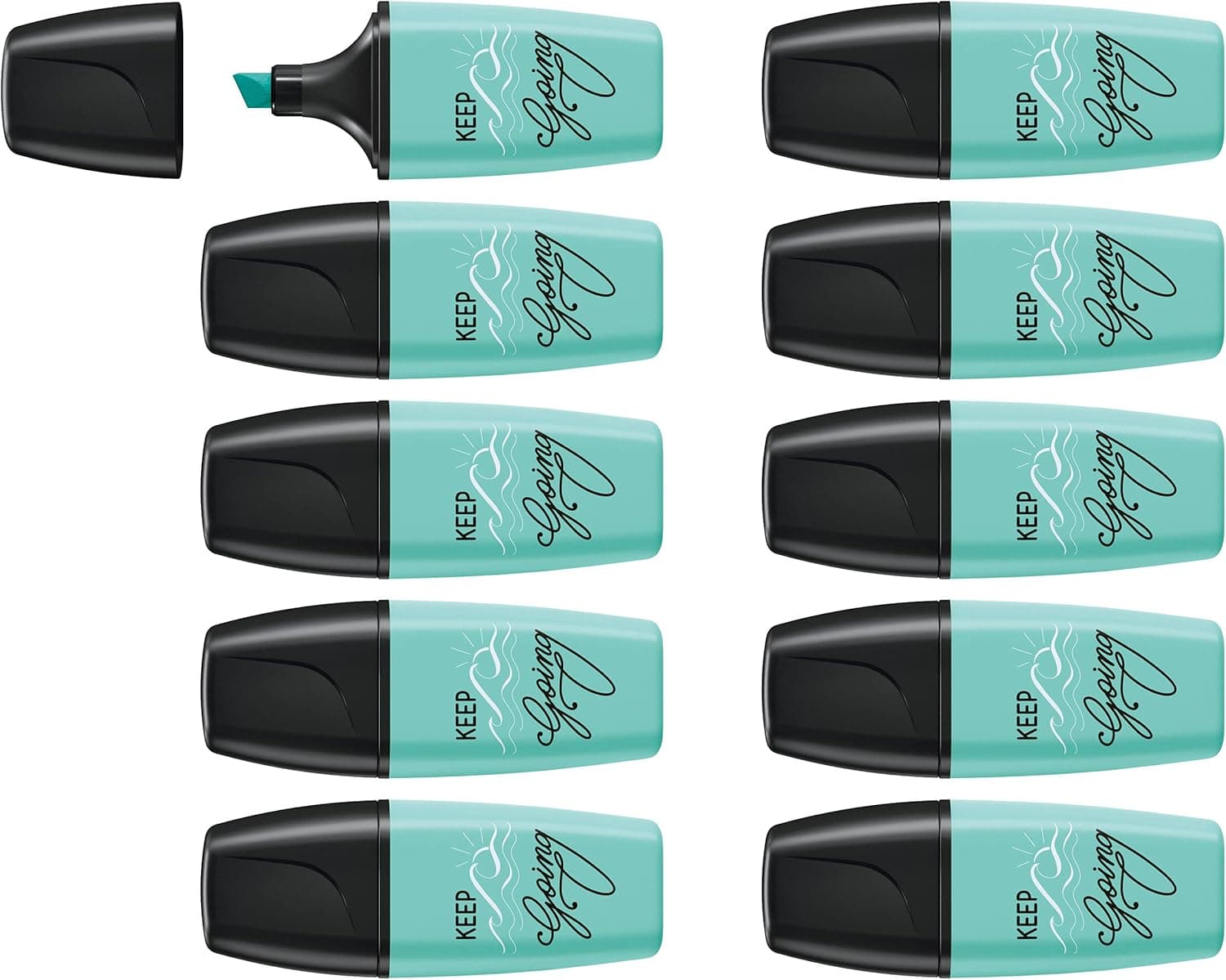 Marcador STABILO BOSS Mini Pastellove Edition 2.0 - caixa com 10 unidades - cor turquesa