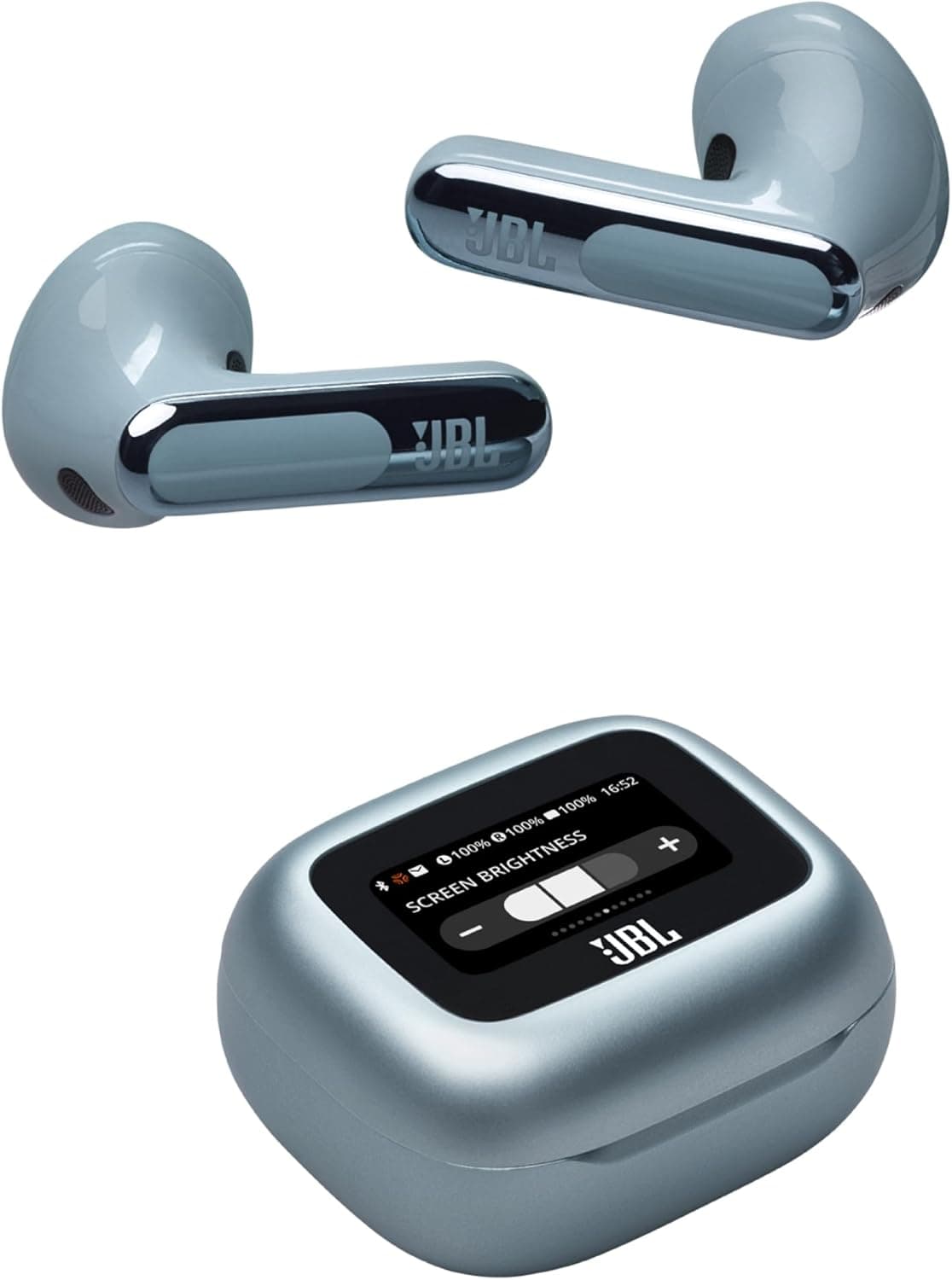 JBL Live Flex 3 Auriculares sem fios com botão True Wireless com cancelamento de ruído adaptável, até 50 horas de reprodução, Bluetooth, áudio de alta resolução, azul