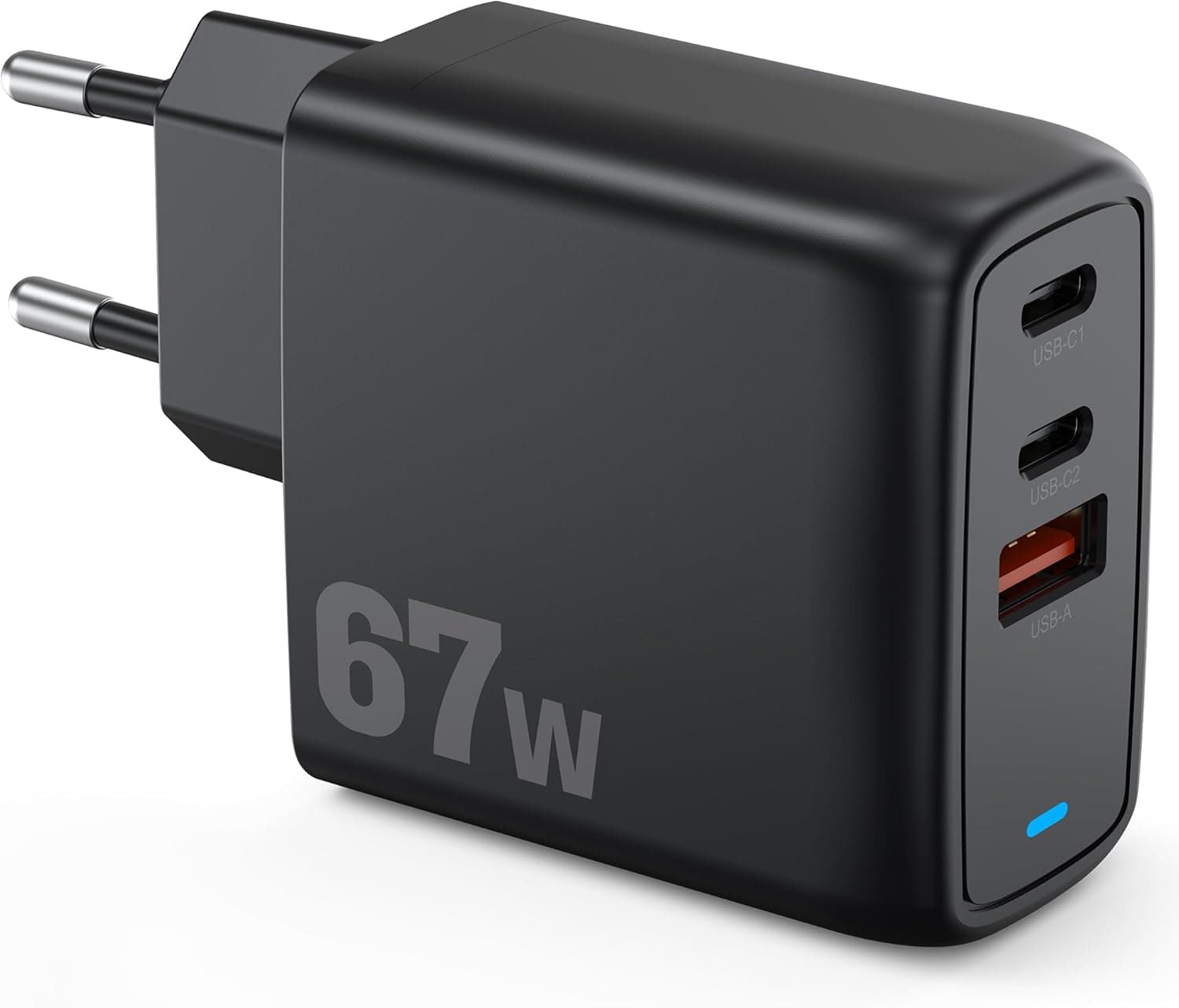 Carregador USB C 67W (GAN II), carregador rápido múltiplo com 3 portas