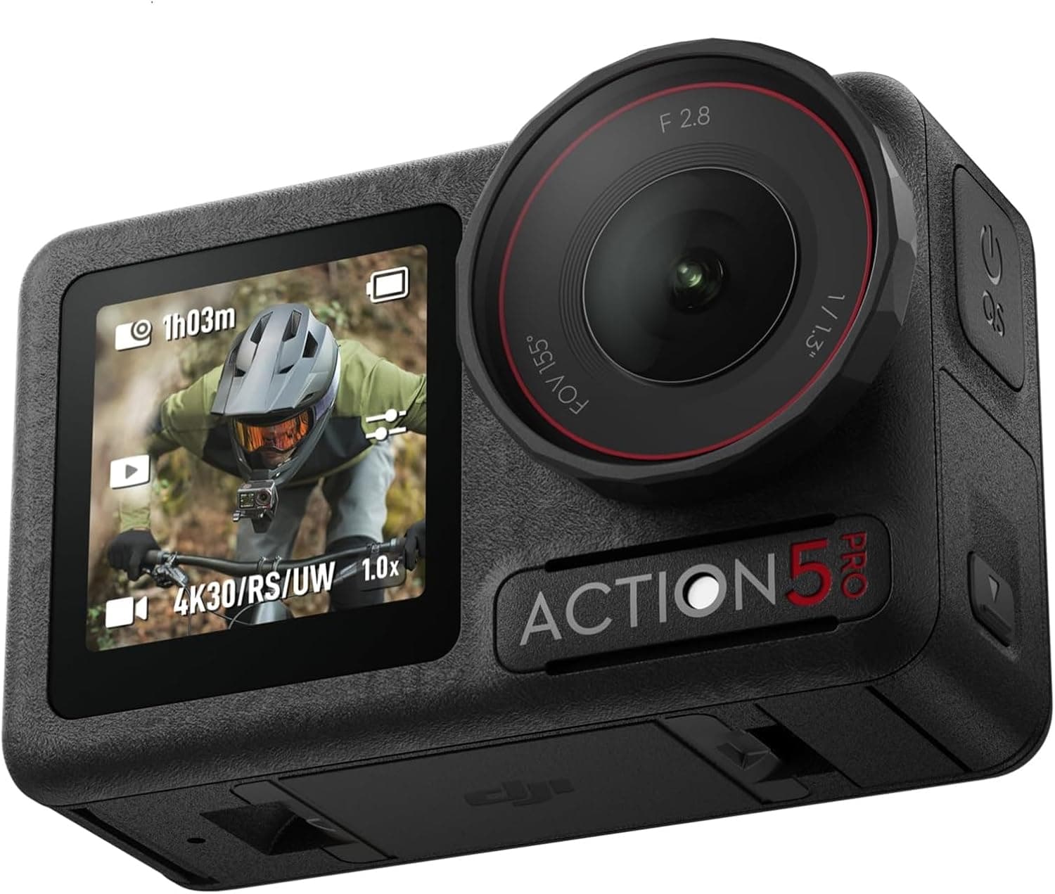 DJI Pack essencial Osmo Action 5 Pro, câmara submergível, sensor de 1/1,3", vídeo 4 K/120 fps, monitorização de objetivos, estabilização, 2 ecrãs táteis OLED, câmara de ação 4K para desportos e vlogs