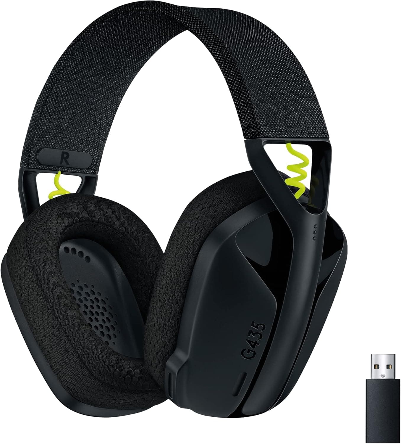 Logitech G G435 LIGHTSPEED | Auscultadores gaming sem fios com microfone, 18 horas de autonomia e Bluetooth, compatíveis com PC, PlayStation e Nintendo Switch