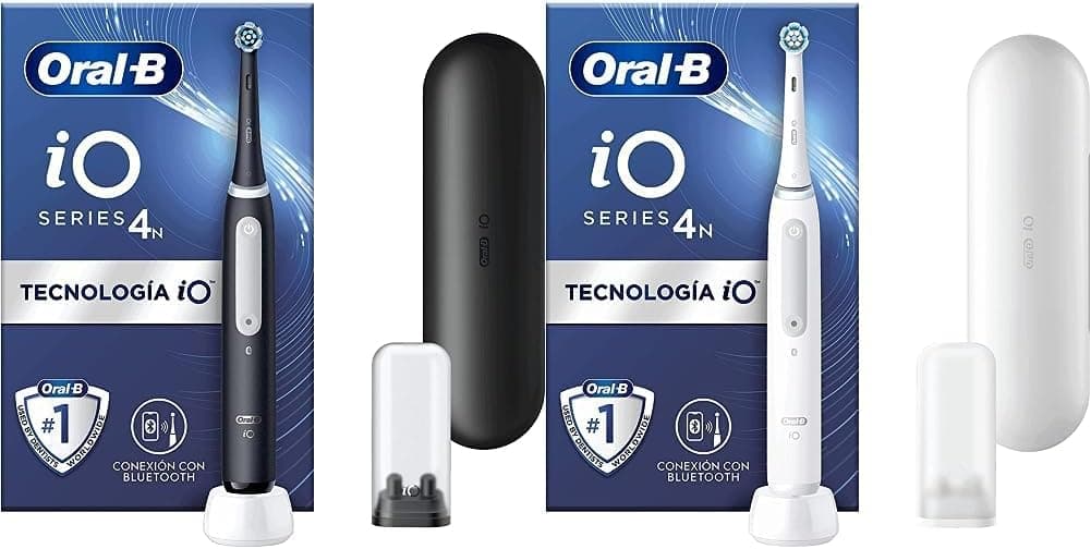 Oral-B iO 4N Escova de dentes elétrica com cabo recarregável, 1 cabeça e estojo de viagem e iO 4N escova de dentes elétrica com cabo recarregável, 1 cabeça e estojo de viagem