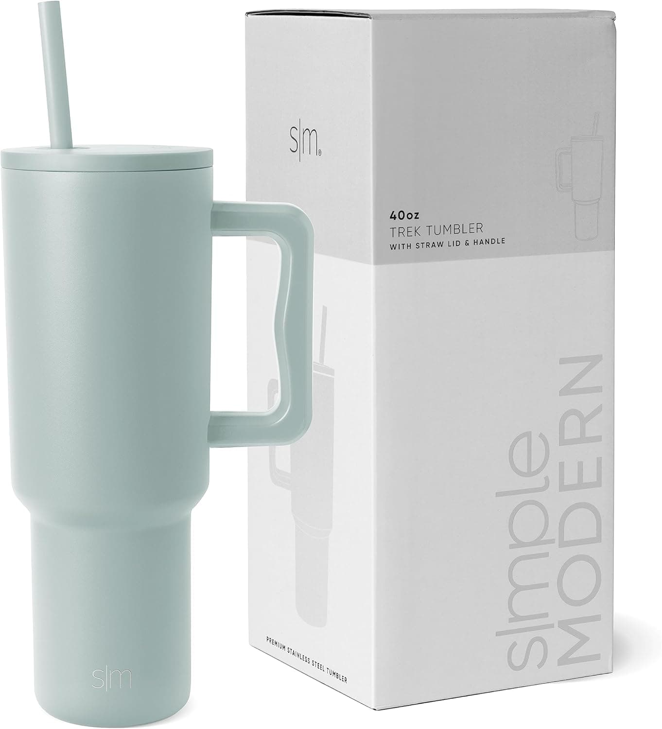 Simple Modern Trek | Copo térmico em aço inoxidável com asa e palhinha 1180 ml