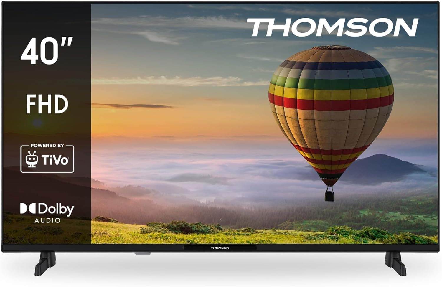 THOMSON 40 Inch FHD Smart TV - Powered by TiVo OS, with Triple Tuner (DVB-T/T2/C/S/S2), Wi-Fi, Voice Control, HDR10, Dolby Audio, USB, HDMI - 40FT2S35 Black/White 40 Pulgadas FHD TiVo