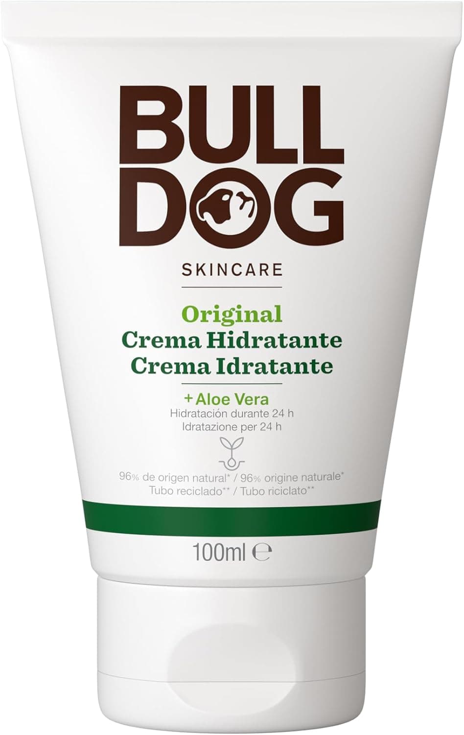 BULLDOG Skincare - Creme hidratante, cuidados com a pele para homens, aloé vera, óleo de constelação e chá verde, 100 ml