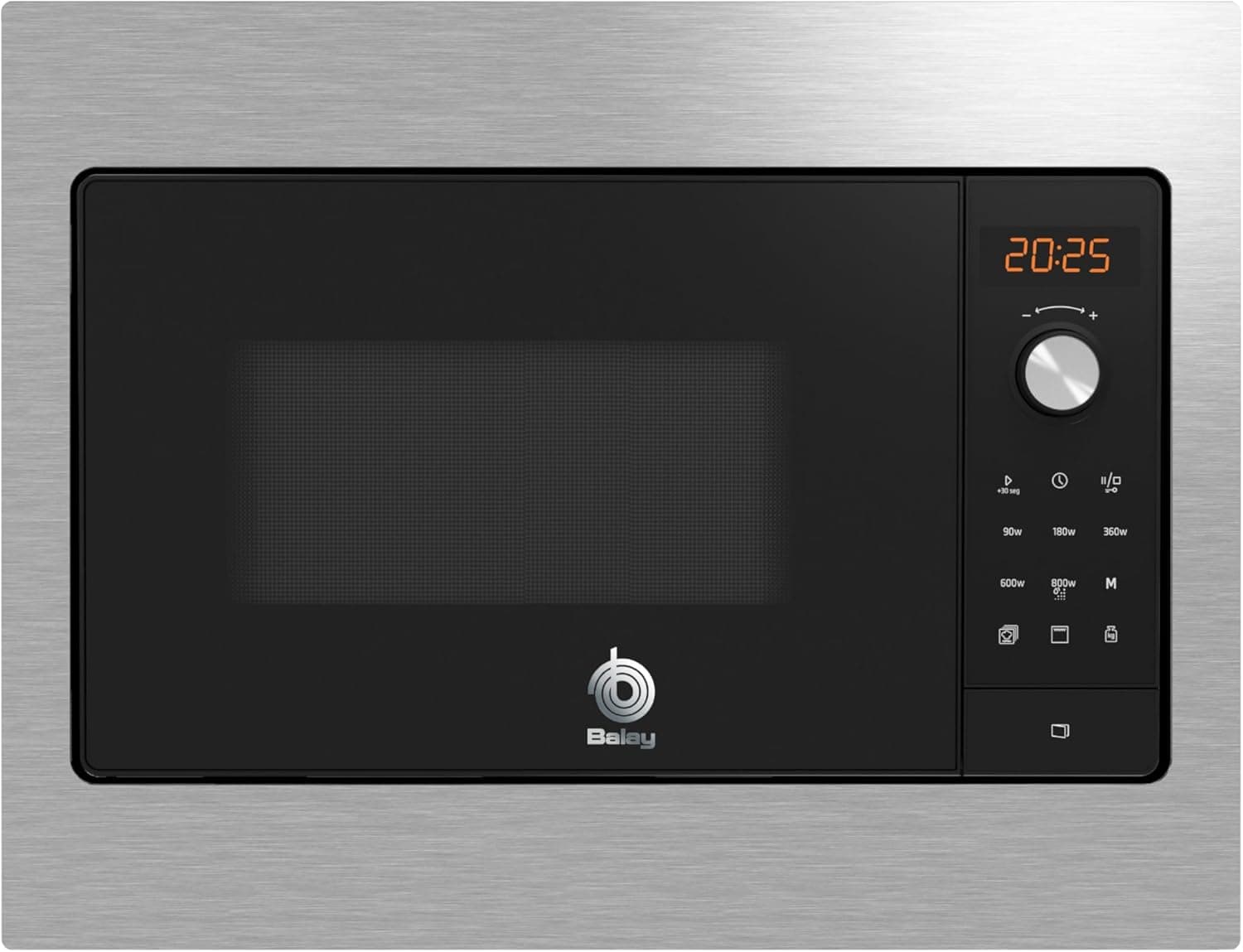 Balay 3CG5142X3 | Micro-ondas integrável com grill 20 L inox e relógio eletrónico