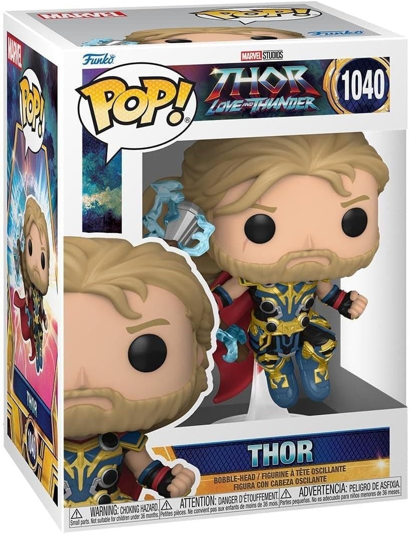 Funko Pop! Marvel: Thor: Love And Thunder - Thor - Figura de vinil colecionável - ideia de presente - Mercadoria oficial - Brinquedos para crianças e adultos - Fãs de Filmes - boneco para