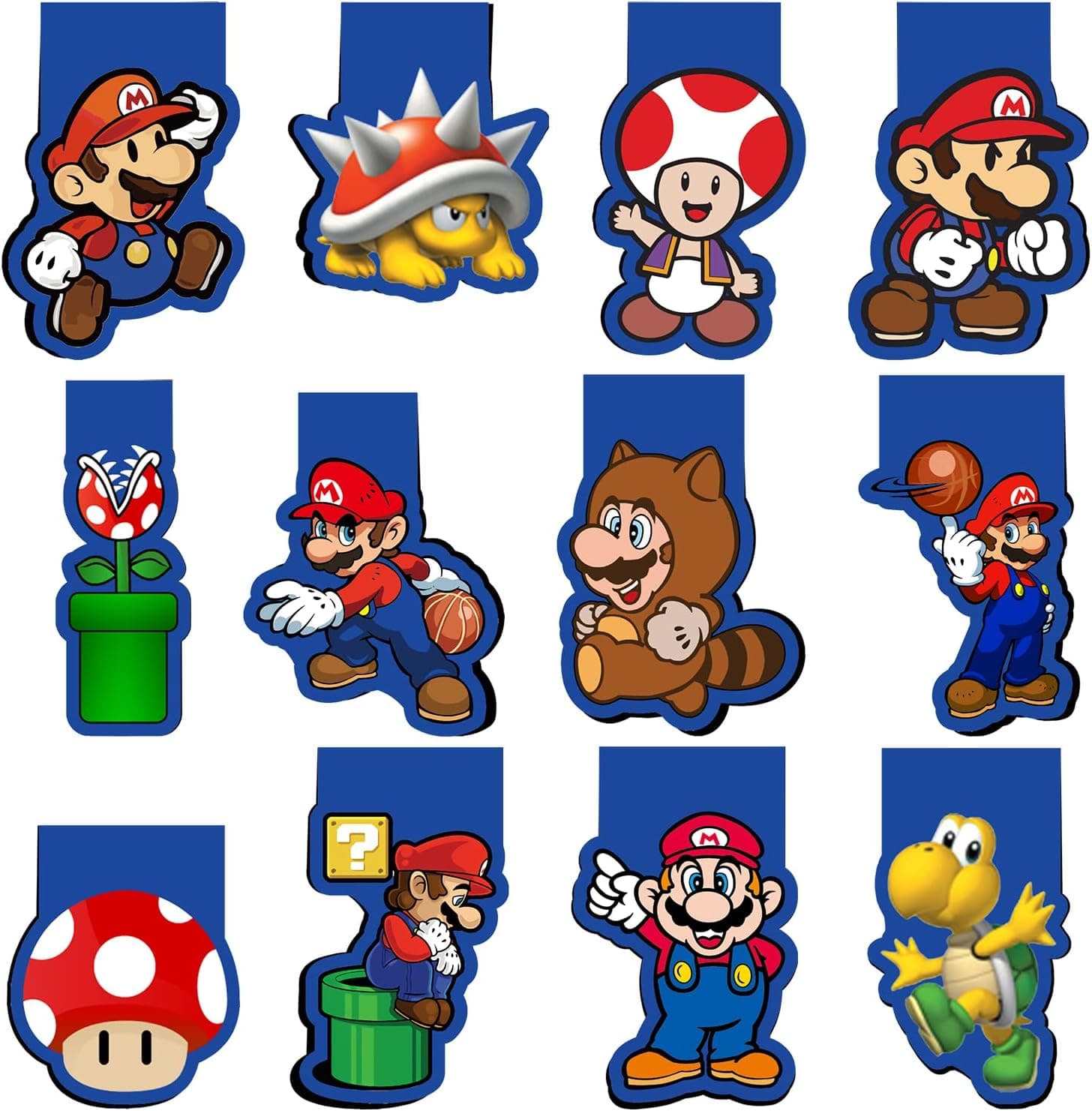 Marcadores magnéticos magnéticos, 12 marcadores magnéticos, marcador de páginas magnéticos, marcadores coloridos bonitos de páginas coloridos, marcadores magnéticos para crianças, marcadores de livros