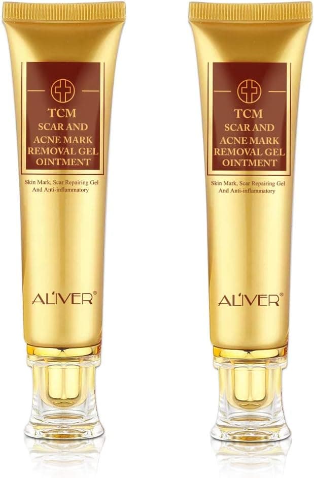 Gel de eliminação de cicatrizes e marcas de acne, embalagem de 2 cicatrizes queimaduras curtas alongamento manchas de acne creme para tratamento de vermelhidão do rosto e do corpo