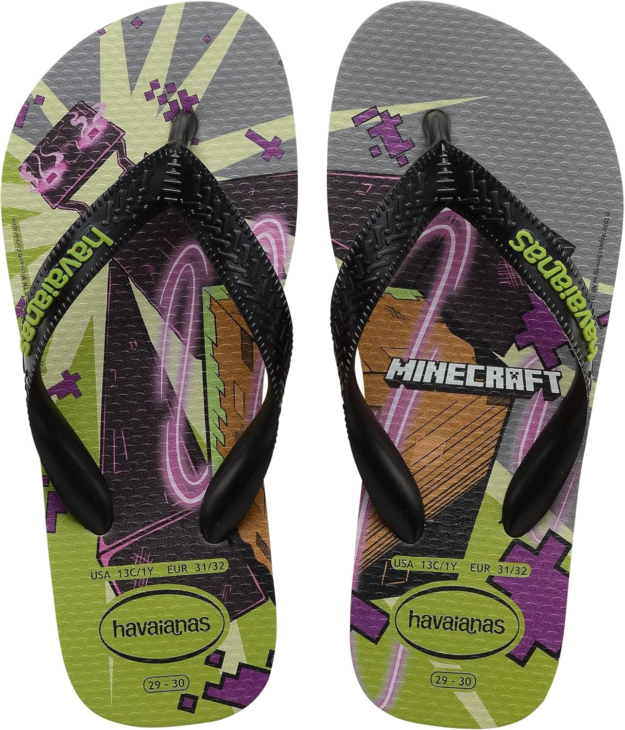 Havaianas Minecraft (Mini Me), sandálias unissexo para crianças