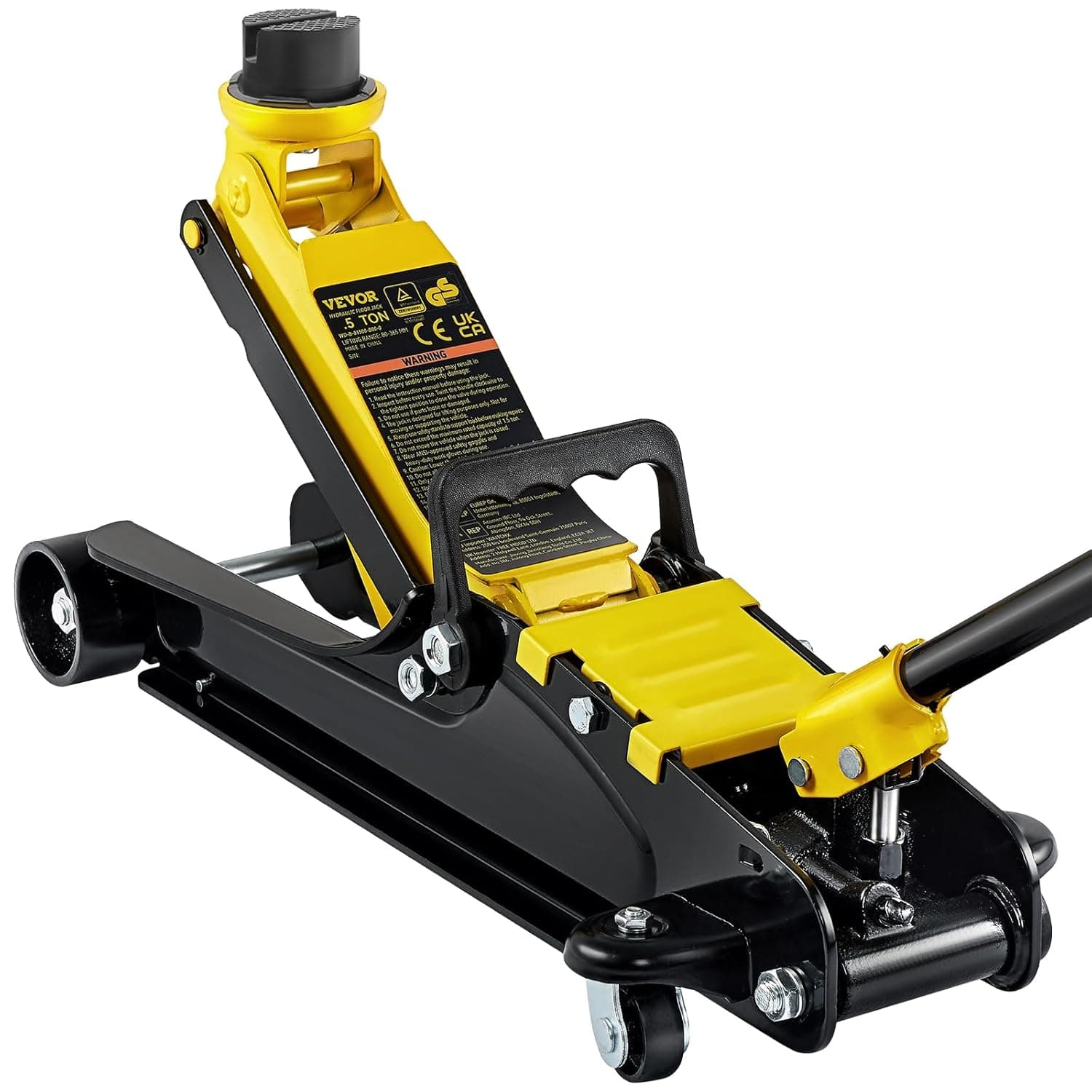 VEVOR Macaco hidráulico de baixo perfil de aço carga máxima de 2,5 T para carro faixa de elevação 85 - 380 mm