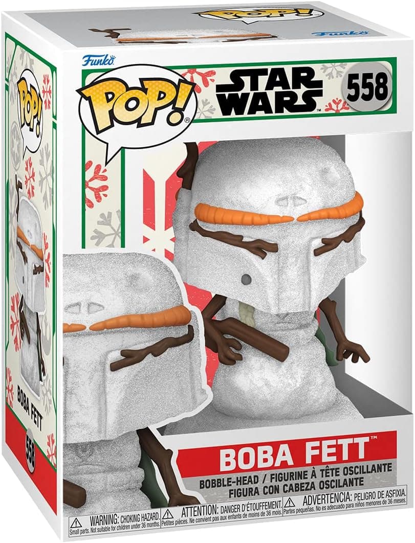 Funko Pop! Star Wars: Holiday - Boba Fett - Boneco de neve - figura de vinil colecionável - ideia de presente - Mercadoria oficial