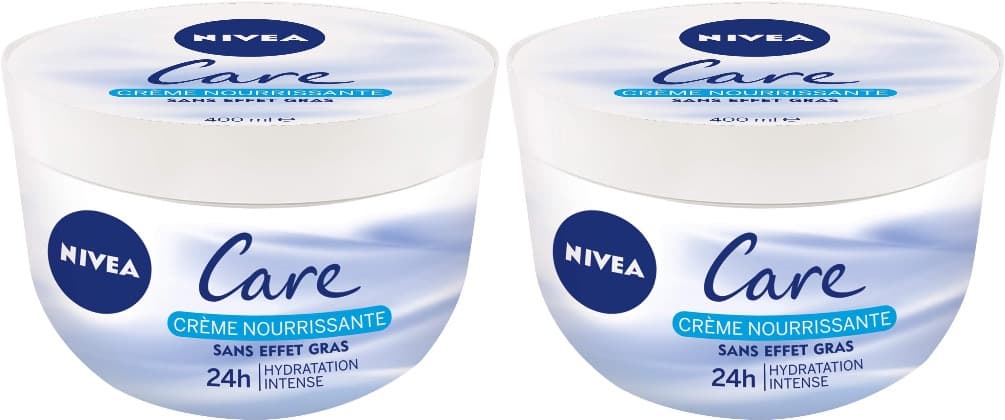 NIVEA Care | Creme nutritivo para rosto e corpo, pack de 2 cremes de 400ml cada