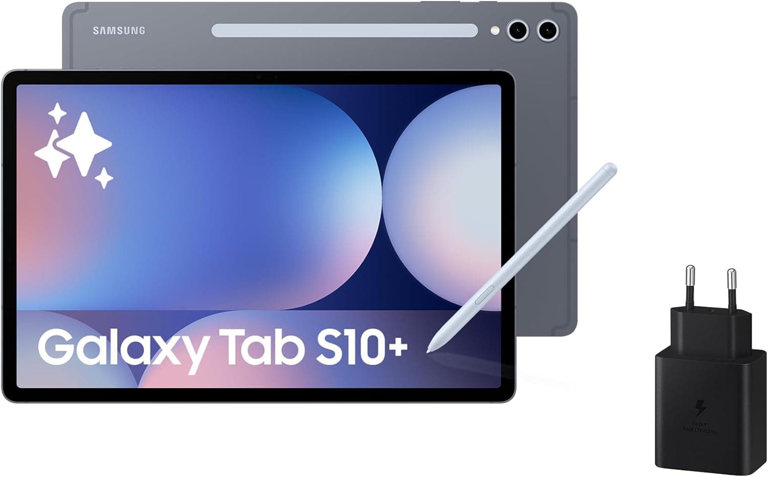 Samsung Galaxy Tab S10 512 GB + carregador - Tablet IA, tablet Android Wifi, 12 GB RAM, ecrã AMOLED, antirreflexos, caneta S incluída, cinzento 