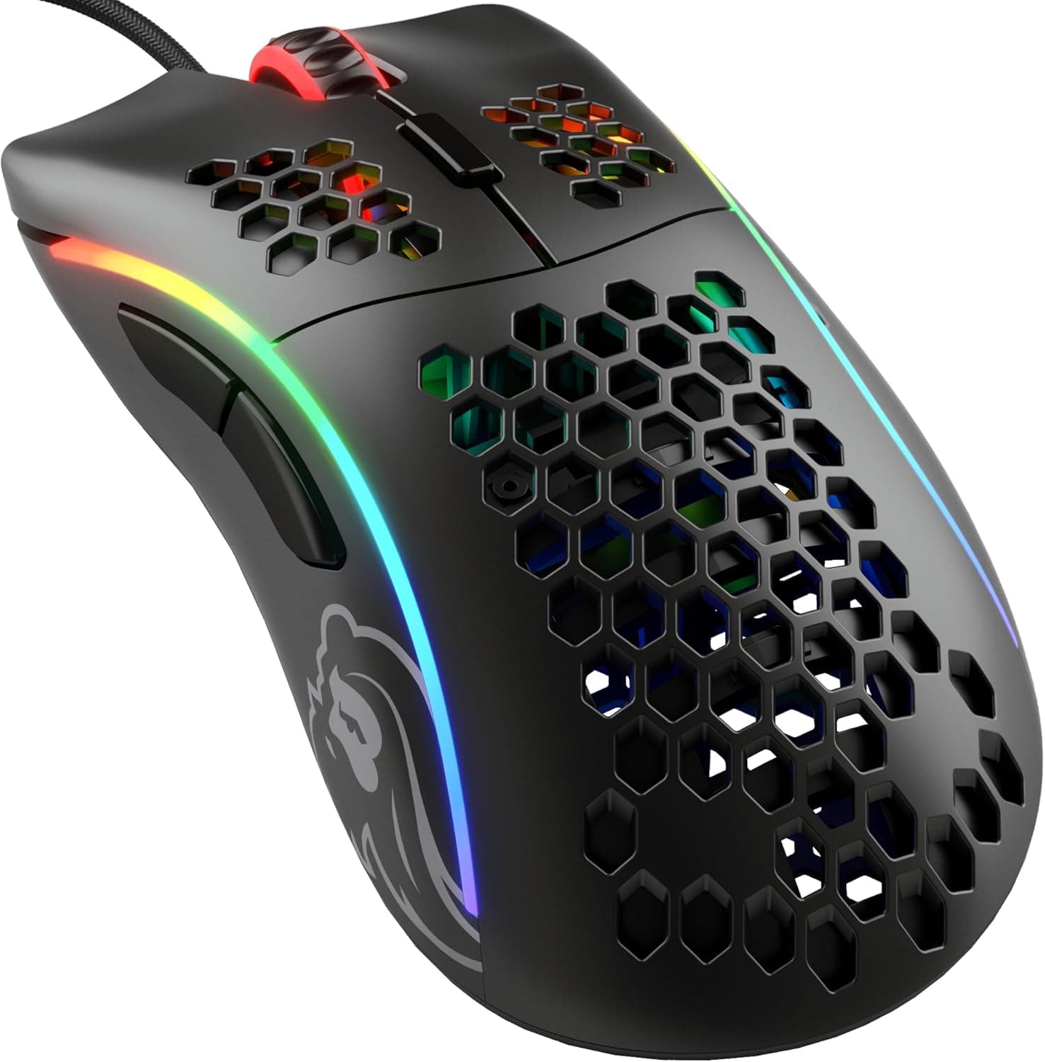 Glorious Model D | Rato gaming com fios ultraleve 68g sensor Pixart Omron switches iluminação RGB