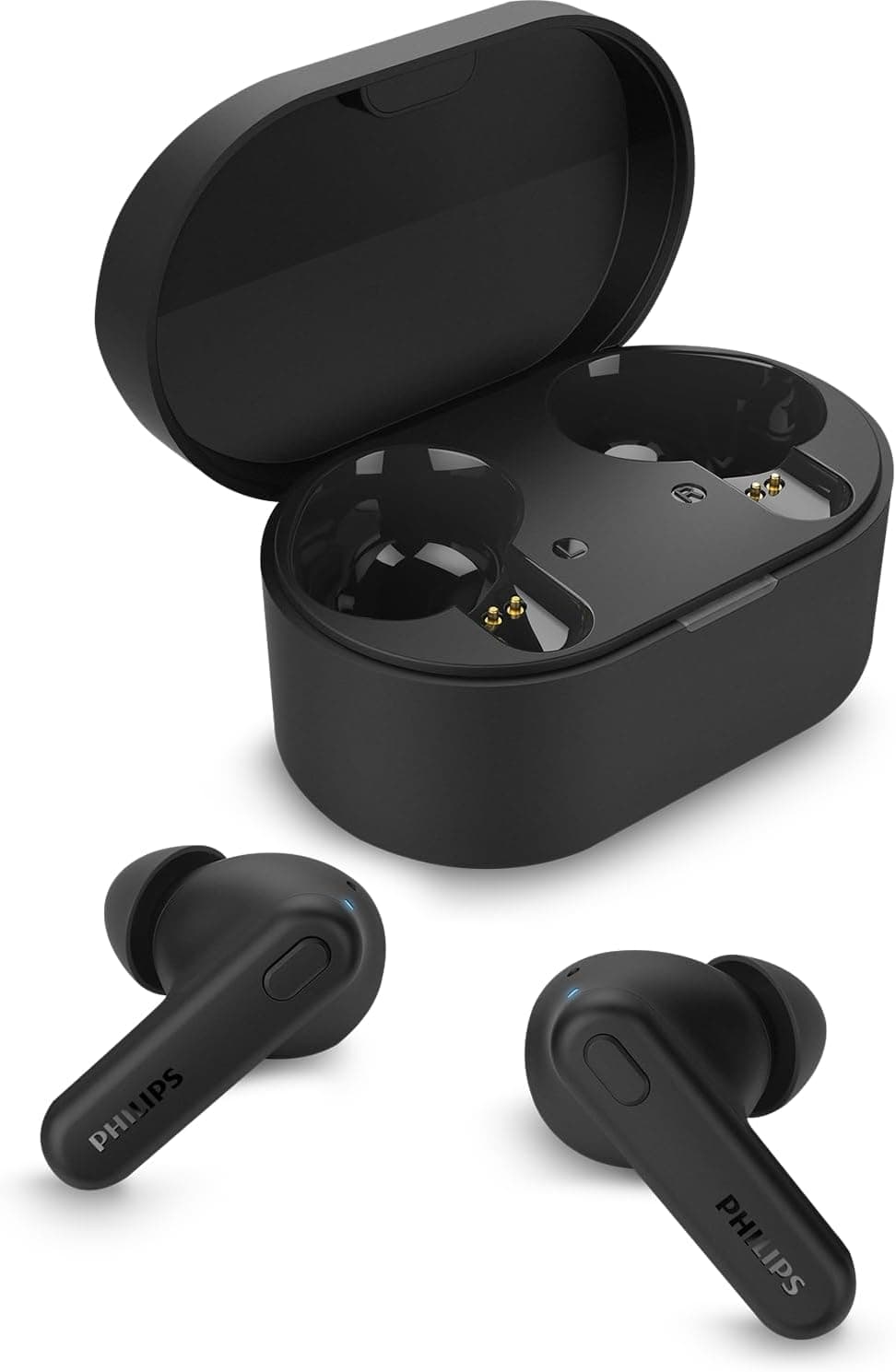 Auriculares Bluetooth Philips TAT1108 com estojo de carregamento/automonomia 5h/pretos