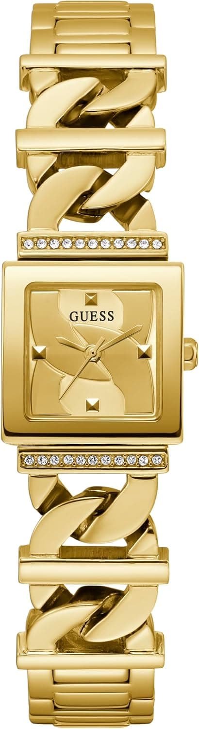 Guess Women's 20.8mm Watch - Gold Tone G-Link Champagne Dial Gold Tone Case