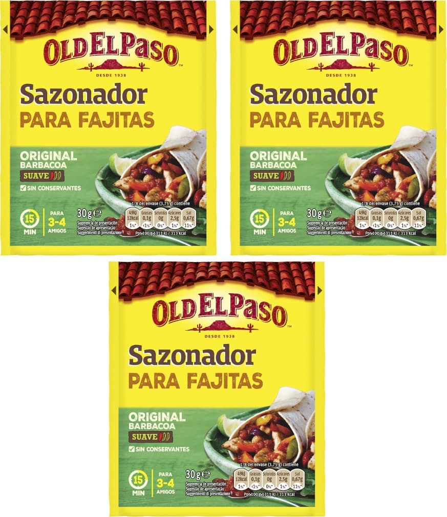 Old El Paso - Tempero para Fajitas - 30g x 3