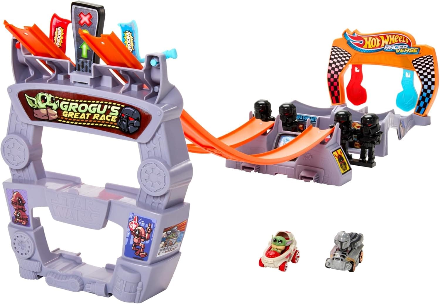 Hot Wheels Racerverse Star Wars Carro de brinquedo com personagem + 3 anos (Mattel HPL32)