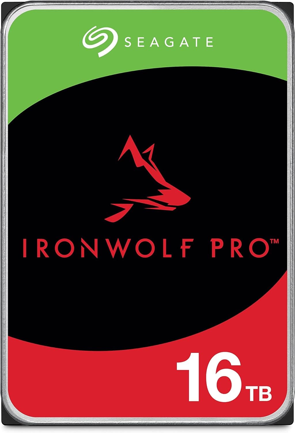 Seagate IronWolf Pro, 16 TB, Enterprise HDD NAS interno, CMR, SATA de 6 Gb/s, 7200 RPM, cache de 256 MB para armazenamento de rede RAID, serviços Rescue