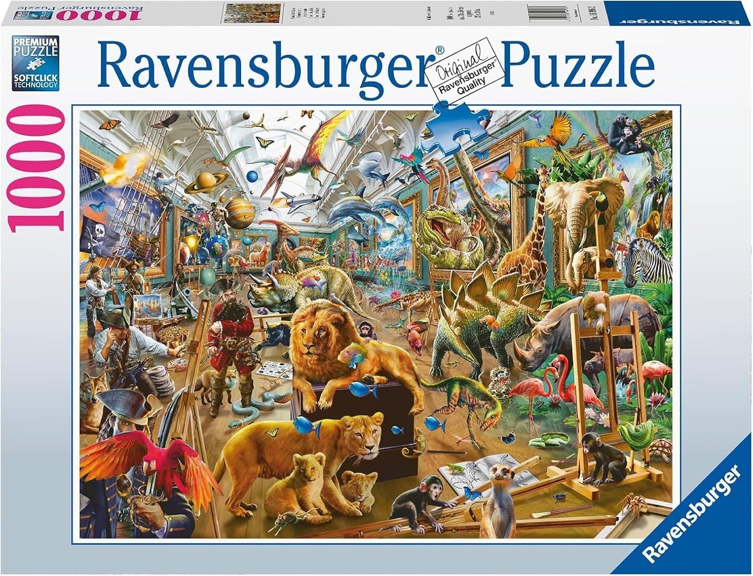 Ravensburger Caos na Galeria 1000 peças | Puzzle para adultos com ilustração de galeria de arte