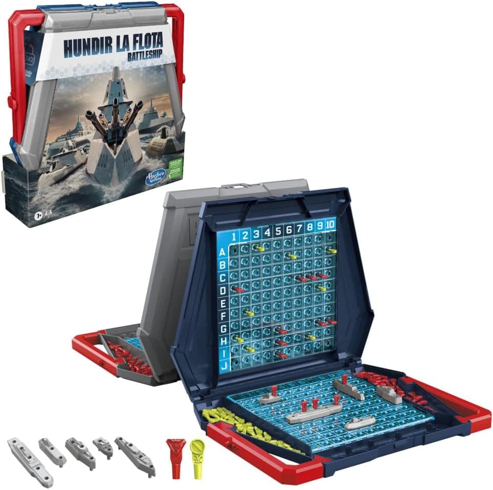 Hasbro Gaming Jogo de mesa clássico fundir a frota, jogo de estratégia a partir de 7 anos, divertido jogo infantil para 2 jogadores