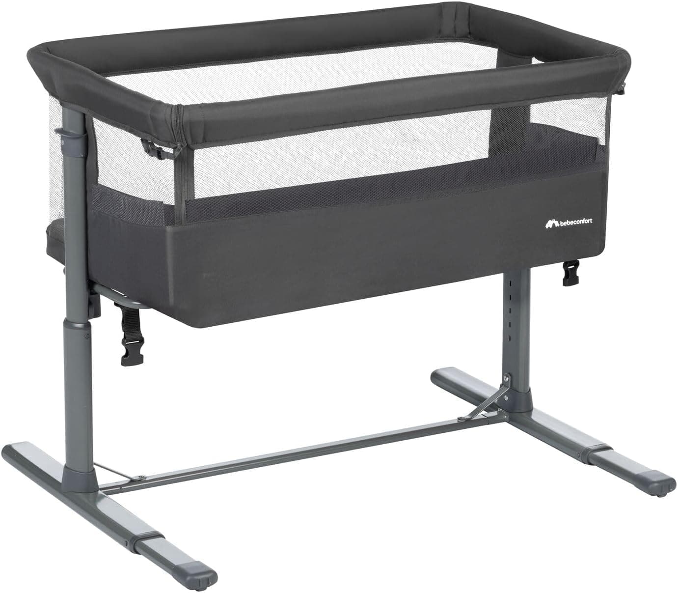Bebeconfort Zina co-sleeper/cama auxiliar dobrável 0‑9 kg — casaco beistellbett, cinzento mineral
