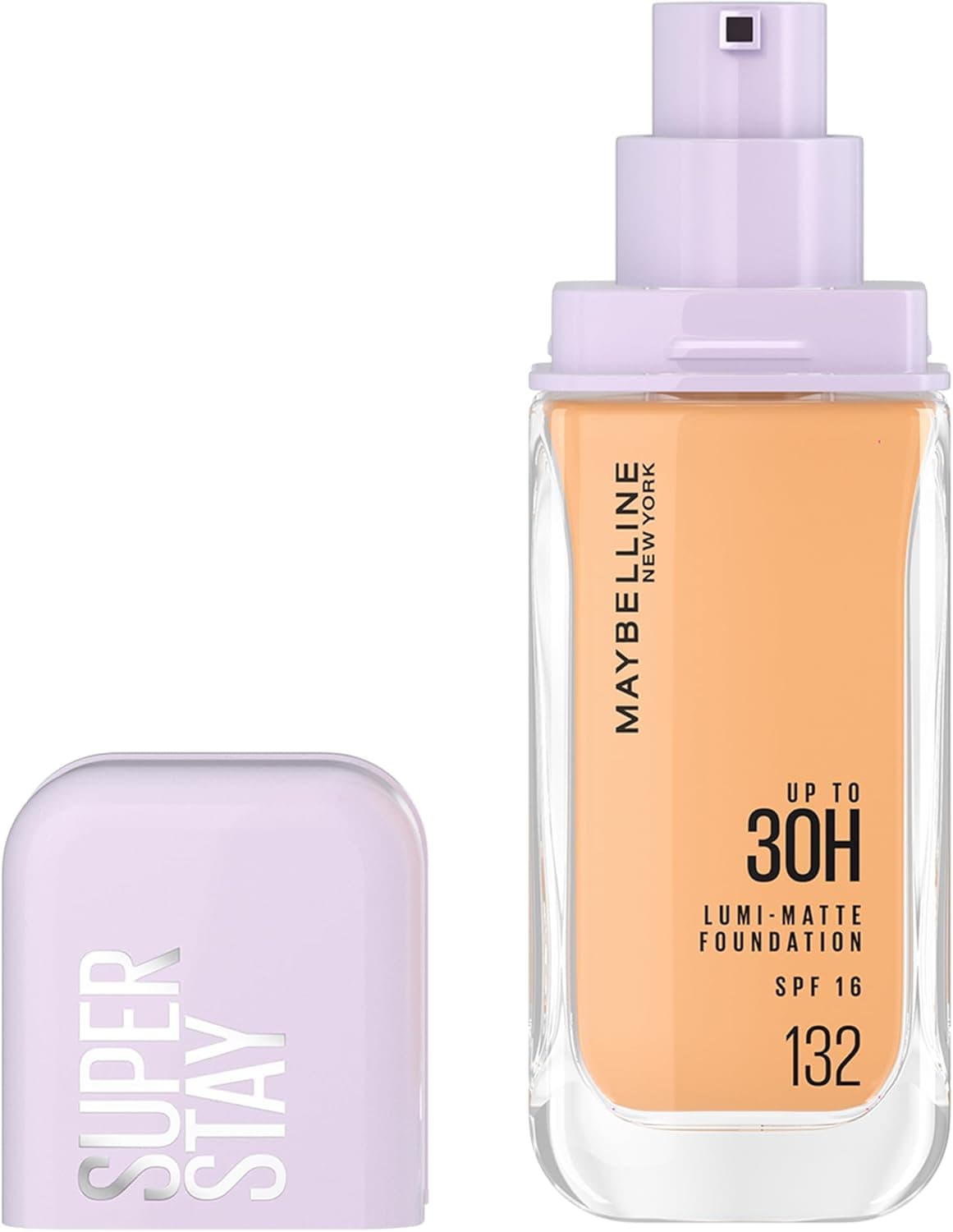 Maybelline Nova Iorque Base de maquilhagem, até 30 H, acabamento fosco luminoso, Lumi Matte, tom 132