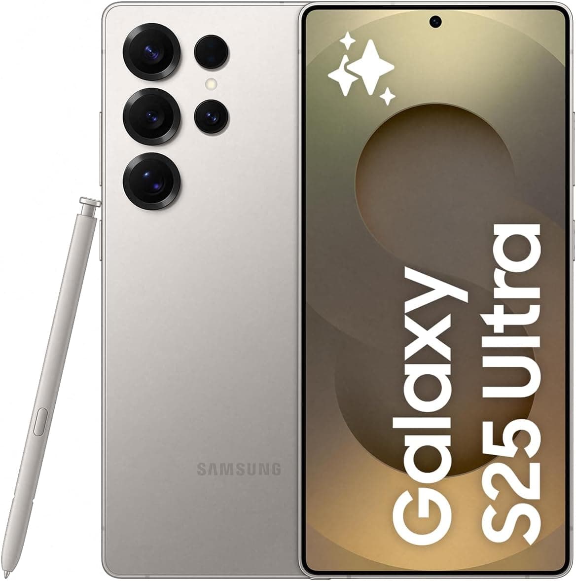 Samsung Galaxy S25 Ultra 1TB Telemóvel com IA, Galaxy AI, 12 GB RAM, câmara 200 MP, Dual SIM, IP68, garantia do fabricante 3 anos + 1 ano extra, titânio cinzento (versão espanhola)