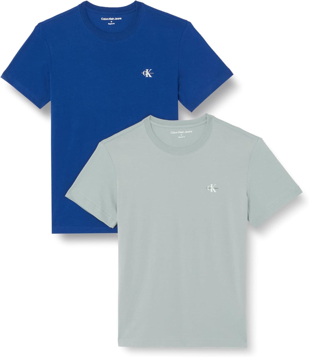 Calvin Klein Jeans Pacote de 2 t-shirts de manga curta par homem monologo decote redondo