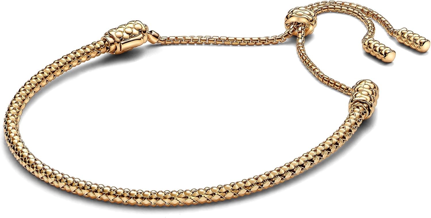 PANDORA Pulseira Moments 563090C00-2 tachas, 28 cm, Ouro amarelo, Sem gemas