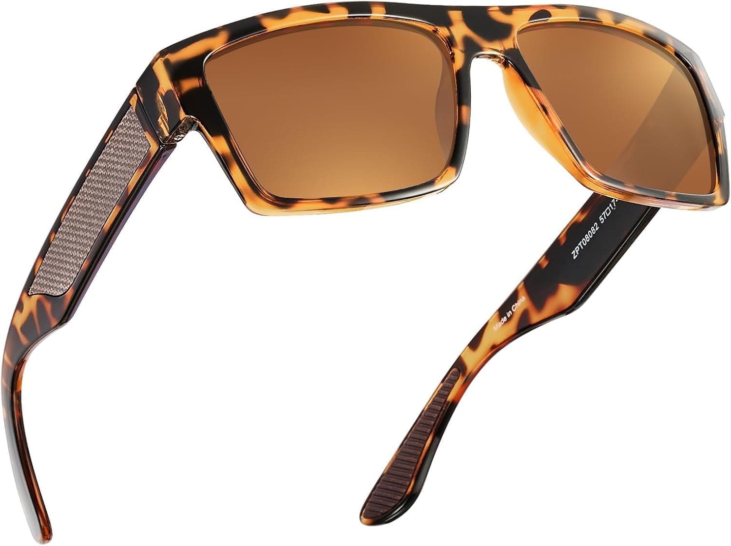 JIM HALO Óculos de sol polarizados para homem, óculos de sol desportivos retangulares com fibra de carbono, design antiderrapante