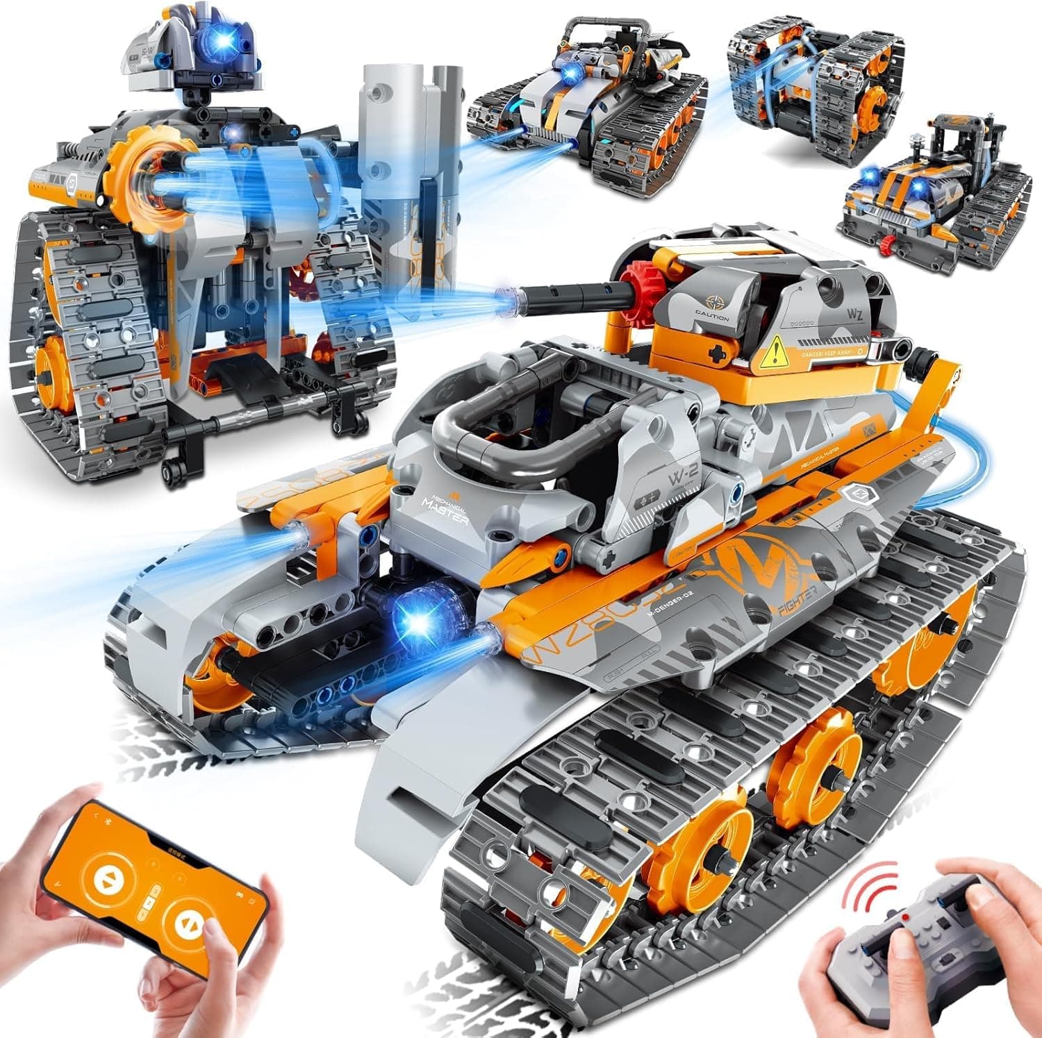JOYTREKY Jogo de construção de robôs para crianças, 5 em 1 brinquedo robótico 5 6 7 8 9 10 11 12 kit presente para meninos rapaz menina 5-12 anos robô para crianças