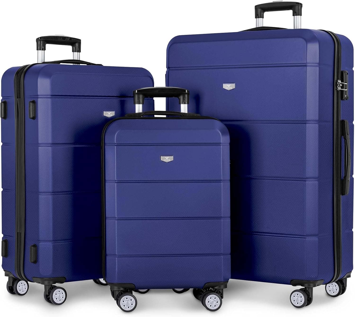 LUGG Jetset - Mala de viagem leve de 15 polegadas, aprovada, proteção da carcaça de ABS, resistente à água e sistema de bloqueio seguro, sem jato fácil, bagagem sob o assento
