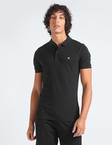 Calvin Klein Polo de manga curta para homem Slim Fit