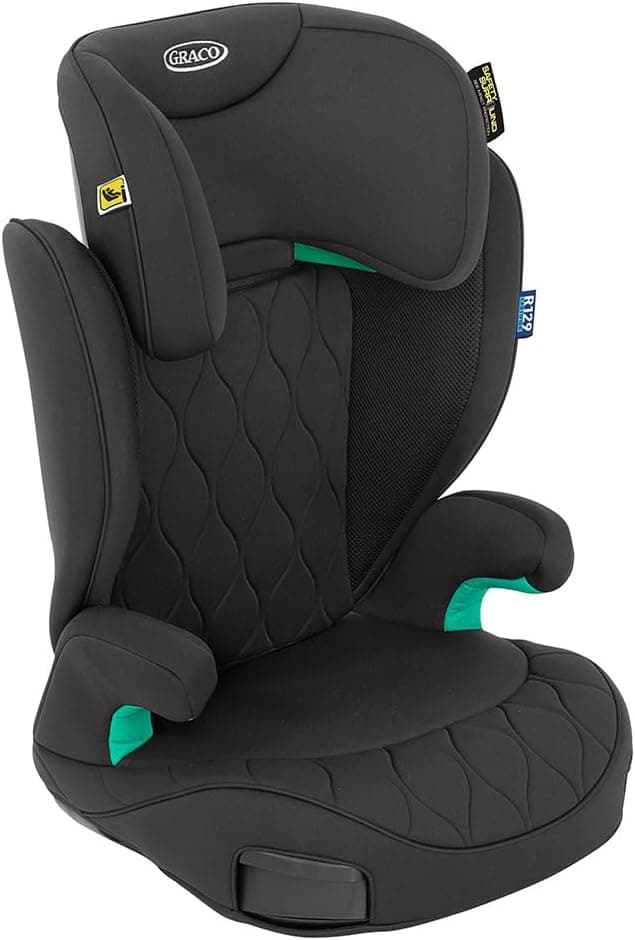 Graco - Affix i-Size R129 Elevador com encosto ISOFIX, de 100 a 150 cm (3,5 a 12 anos. ), cor meia-noite