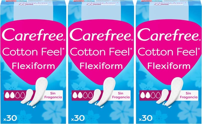 Carefree Salvaslips Flexiform White 30 unidades (x3)