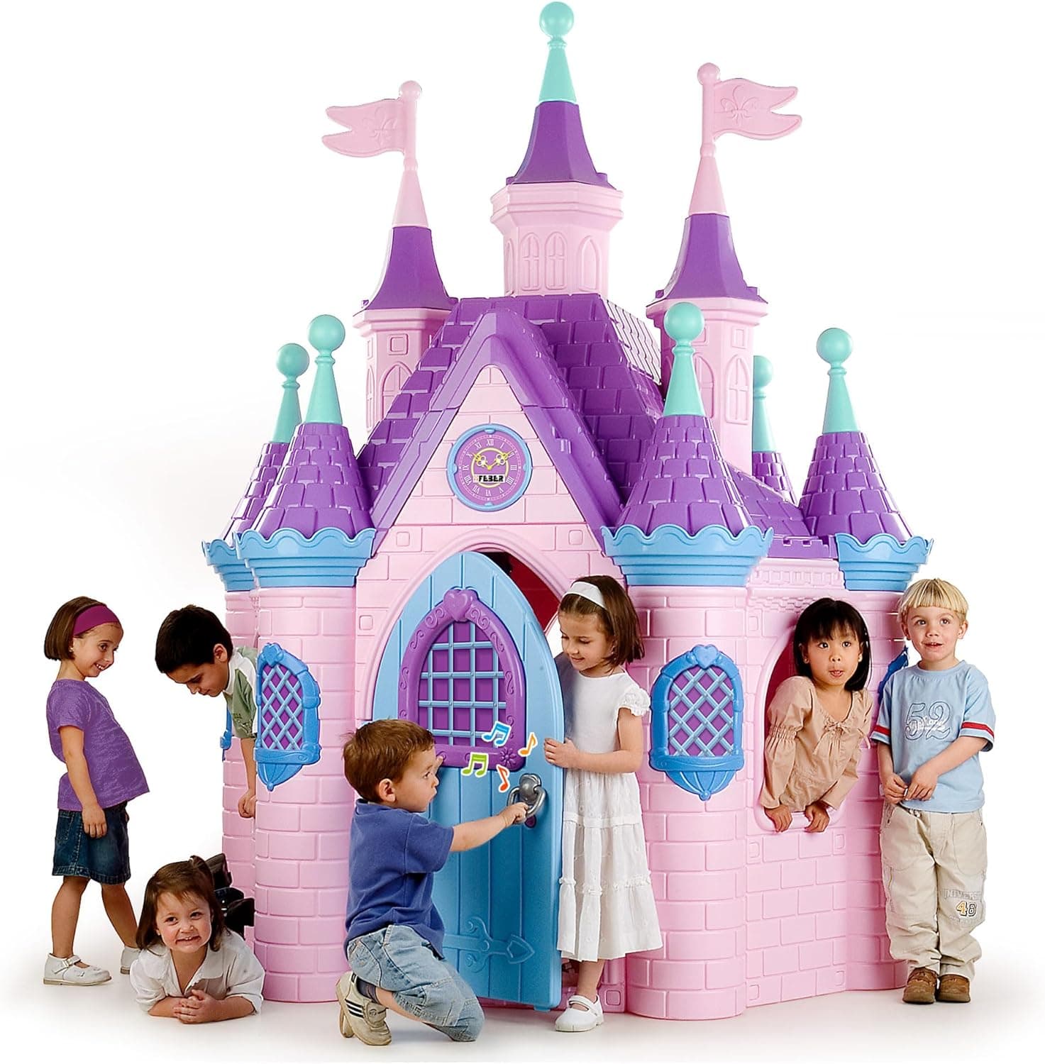 FEBER - Super Palace Infantil, picaporte com som, cores luminosas e resistentes à luz, grande resistência e fácil montagem, crianças dos 3 aos 10 anos, famosa (800003254)