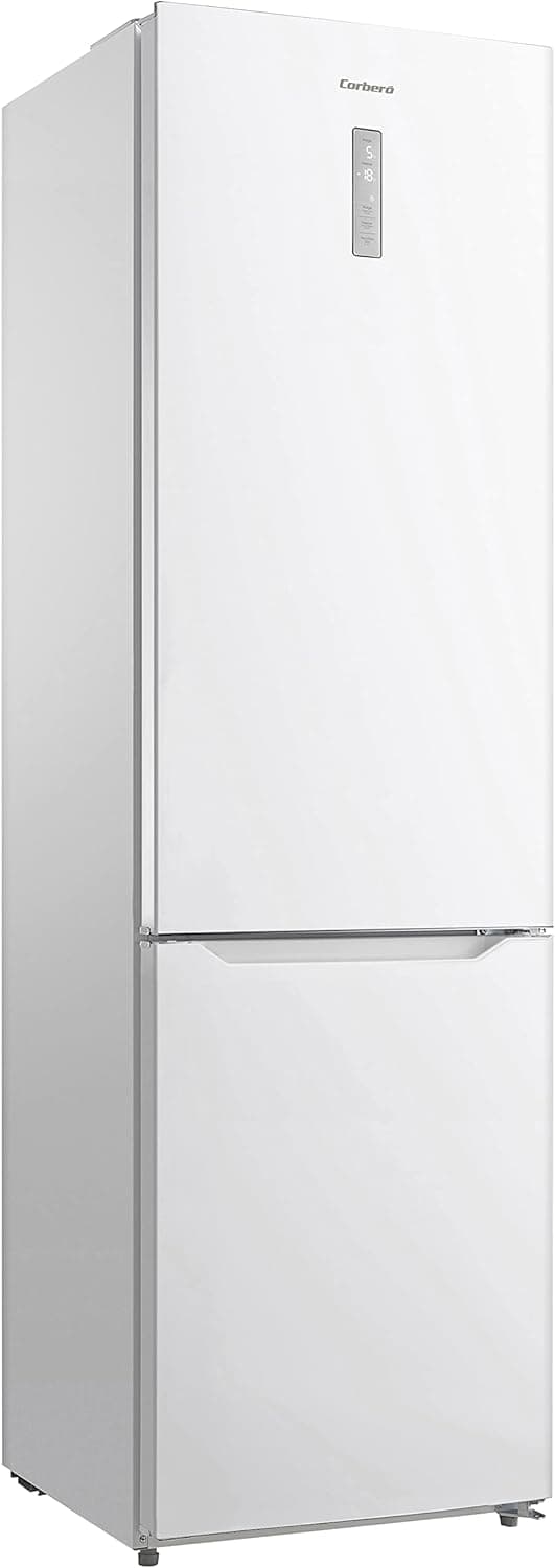 Corberó Combis No Frost | E-CCM201520WMAD | Frigorífico com capacidade 329L, metal Back Cooling, eficiência energética D, exibição de porta, luz LED avançada, Fresh Box, Crisper, 41 Db, branco